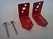 2 - Universal Fire Extinguisher Wall Hook, Mount, Bracket, Hanger for 15 to 20 Lb. Extinguisher - FREE SCREWS & WASHERS INCLUDED