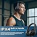 TREBLAB Z2 Hybrid Active Noise Cancelling Workout Headphones - Signature-HD Sound, Deep Bass, 58H Battery, Comfortable, Foldable Over Ear Bluetooth Headphones Wireless w/Mic for Calls, for Gym, Sport