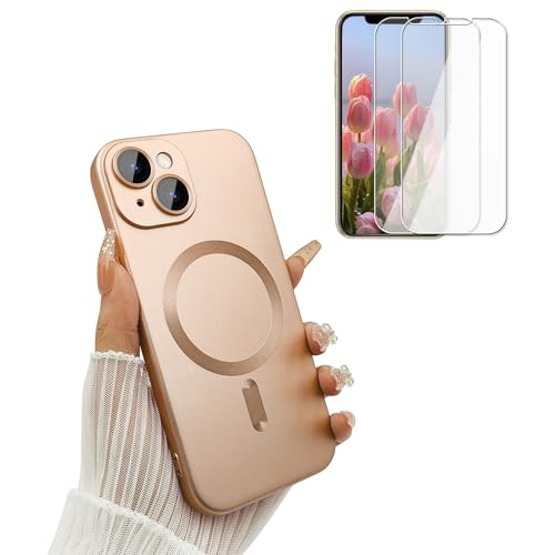 Coque magnétique pour iPhone 13 anti-choc avec vitre écran incluse