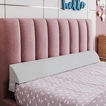 Bed Wedge Pillow Stopper Headboard Pillow,Bed Gap Filler0-8",Triangle Bloster Pillow Wedge, Mattress Wedge Pillow to Fill The Gap Between Your Headboard and Mattress Queen Size59"x10"x6"