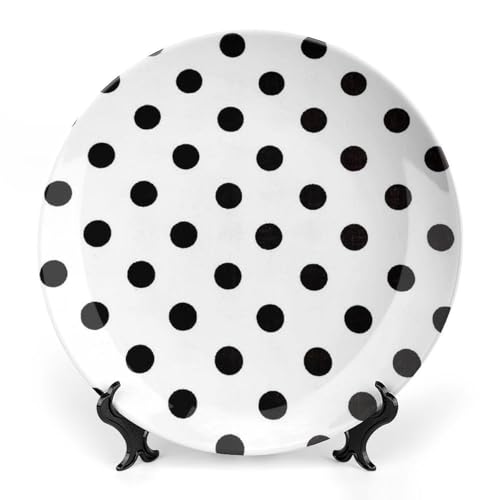 Plato Decorativo Bone China con Lunares 6 Pulgadas miniatura 1