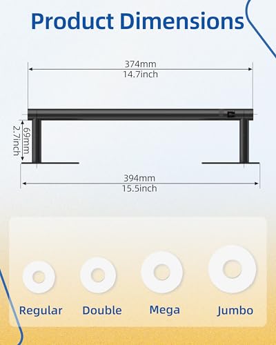 Image of RUACQ Paper Towel Holder Under Cabinet, Wall Mounted or Adhesive Stainless Steel Paper Towel Holder,Square Base Paper Towel Rack for Kitchen, RV, Bathroom (Matte Black)