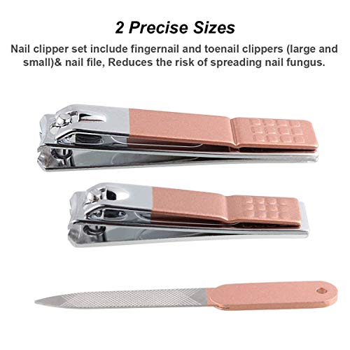 Nagelknipser Set 3Pcs, Edelstahl Nail Clipper Kit mit Nagelfeile für Pediküre und Maniküre, Scharfe Nagelzwicker… – Bild 7