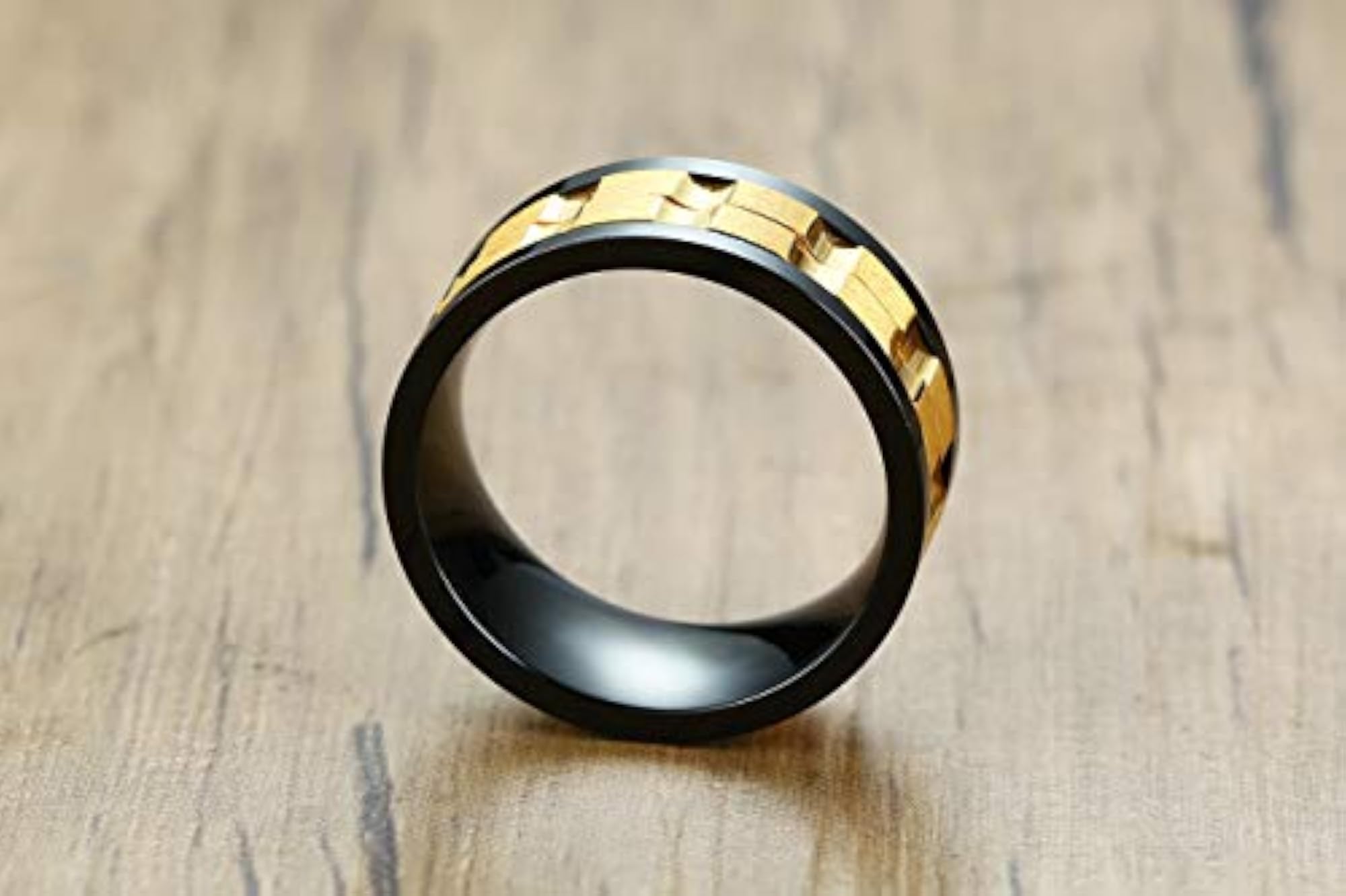 High Polished Stainless Steel Spinner Band Ring, Stylish Accessory