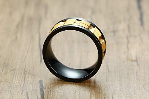 High Polished Stainless Steel Spinner Band Ring, Stylish Accessory