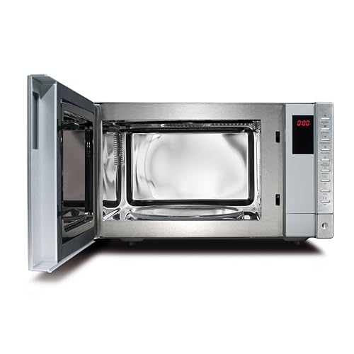 CASO SMG 20 - Microondas 2 en 1 con grill 1000W - Capacidad de 20L - frontal espejado - Plato giratorio Ø 25,5 cm - 9 programas automáticos - pequeño - acero inoxidable y negro - imagen 3