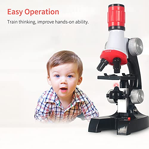 Cigooxm Kits de ciência para crianças Microscópio iniciante STEM Brinquedo educacional de ciência 10