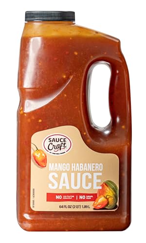 Sauce Craft Mango Habanero Sauce, Versatile Base for Creations, Glazes and Dips, Professional or Home Kitchens, 0.5 Gallon