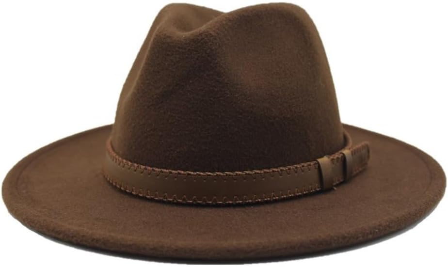 Classic Wide Brim Fedora Hat in Lime Green Wool Felt, Western Style with Brown Leather Band, Vintage Inspired Headwear