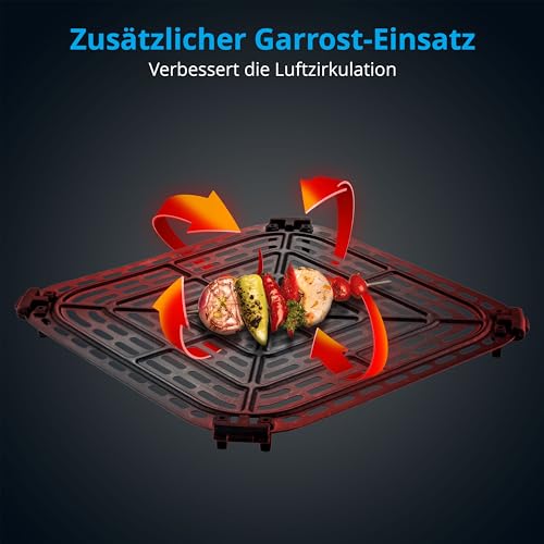 MEDION X10 XL Heißluftfritteuse MD11780 (5 Liter, Airfryer, innovative Wassersprühfunktion für krosse knusprige Speisen, 1.500 Watt, Sichtfenster, Schüttel Alarm,10 Automatikprogramme) – Bild 7