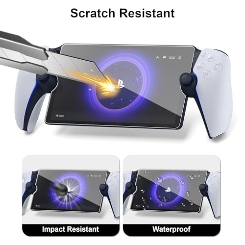 Bougraite Pacote com 4 protetores de tela para PlayStation Portal Remote Player 20.3 cm, vidro tempe