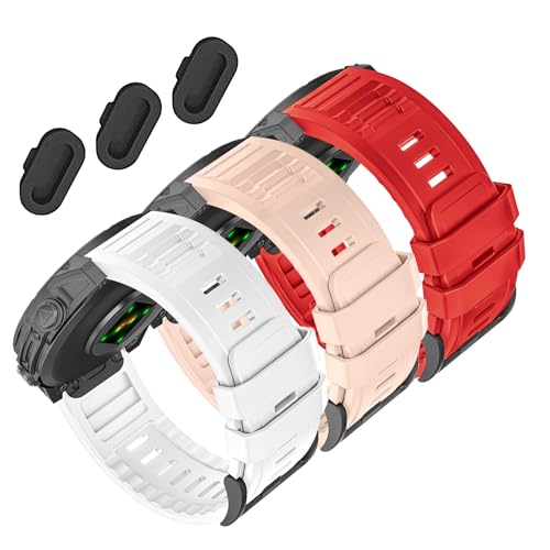 Image of 26mm Quickfit Silicone Watch Bands Compatible with Garmin Fenix 8 Pro /quatix 8 51mm /Fenix 7X /7X Pro /6X /6X Pro /5X /5X Plus /3 HR /Enduro 3 2 /Descent Mk3i 51mm /Mk2i /Tactix 8 /7 pro /epix Pro 51MM