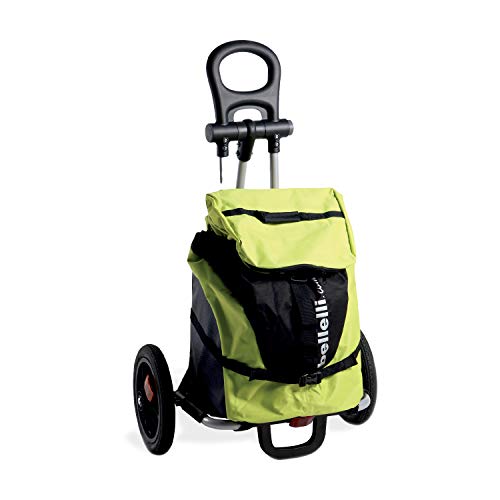 B-Tourist - Chariot pour vélo - Charge utile 25 kg - avec Sac Vert Citron