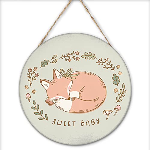 Dreacoss Letrero colgante de madera redonda Cover