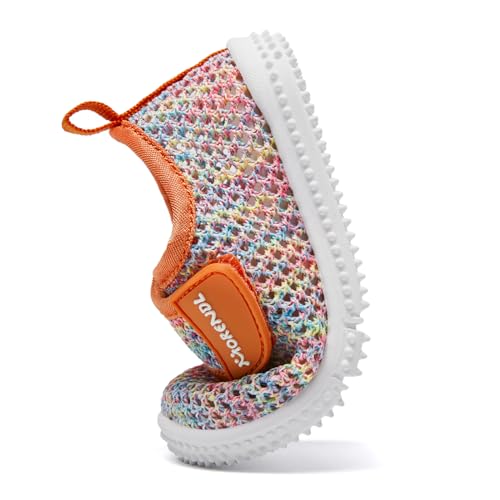 MORENDL Toddler Water Shoes Baby Breathable Mesh Non-Slip Sandals Quick Dry Lightweight Beach Barefoot Shoes4