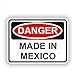 WBXZY Pegatinas de Coche 14,1 CM * 10,2 CM Advertencia Hecho EN MÉXICO Pegatina de Coche Accesorios de Coche 6-1985