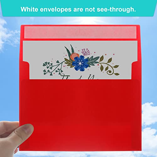 Image of 140 Packs of Invitation Envelopes, A2 Envelopes Red Postcard for 4.5x5.5 for Invitations, Self Seal for Photos RSVP, Greeting Cards