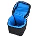 FocusFoto DSLR Camera Lens Bag Protector Compact Padded Case Cover 10x10x8.6cm for Canon Nikon Sony Small S Size Blue Lining