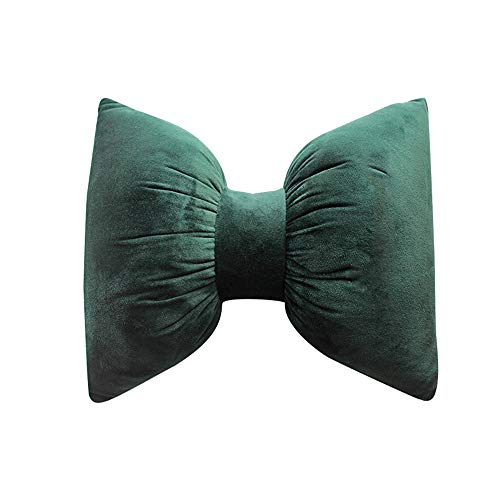 Preisvergleich Produktbild XIYIO Velvet Auto Kopfstütze Nackenkissen, Bogenstickerei, Samt, Zarte Note, Komfortabel Und Langlebig,Grün