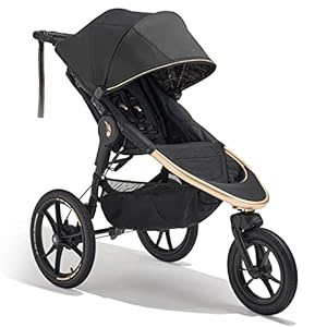 Baby Jogger Summit x Robin Arzón Kinderwagen zum Joggen | zusammenklappbarer 3-Rad-Sportkinderwagen mit Handbremse | City Royalty (Black & Gold)