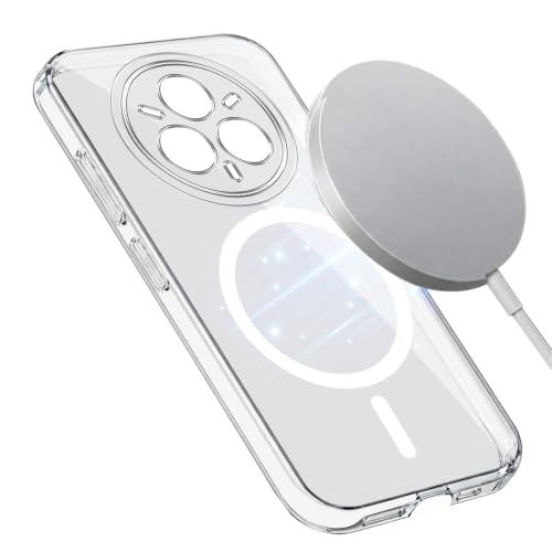 Image of Jkobi Lifetime Anti-Yellow MagSafe Compatible Clear Back Cover Case for Realme 14 Pro Plus 5G (Sleek Hard Crystal | Shockproof and Camera Protection)
