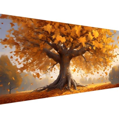 Broderie Diamant Point de Croix Cristal Art automne Arbre 5D Peinture Diamant Adulte 100x40cm