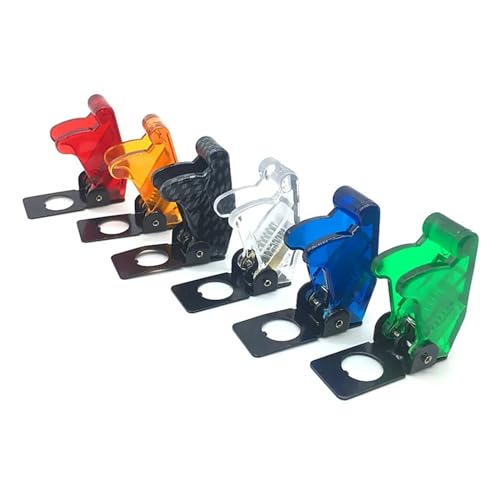 Interrupteur à bascule 12mm protégé de l'eau et de la poussière avec ce capuchon vert x5
