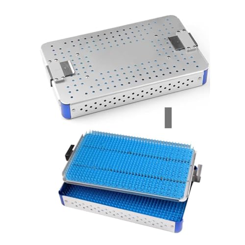 Boîte de désinfection pour instruments chirurgicaux avec support silicone
