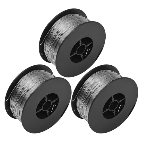 Operitacx Alambre de Soldadura con Núcleo Fundente de 0,030, 3 Carretes E71t-gs, 6,6 Lb, Acero Al Carbono sin Gas Y con Salpicaduras, Compatible con La Mayoría de Soldadores Mig para