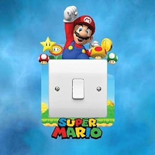 ELITEPRINT Super Mario Light Switch Surround Sticker Skin Theme Graphic Decal Bedroom Kids Boys Girls