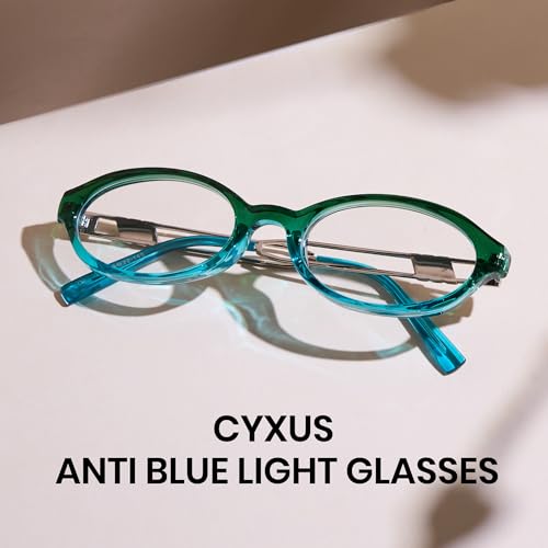 Image of Cyxus Oval Blue Light Glasses for Women Fashion UV Blocking Computer Glasses 8242