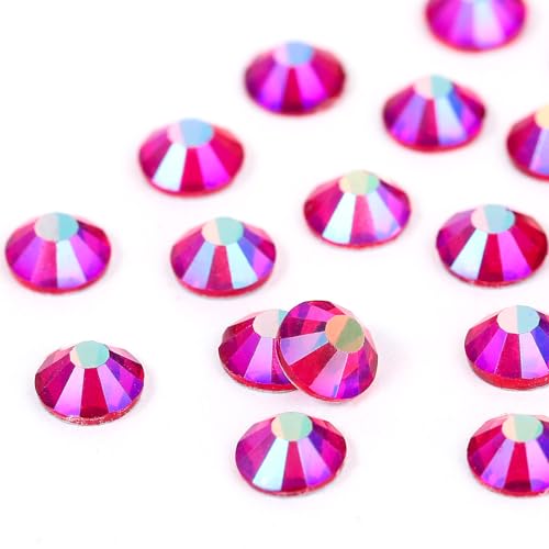 Image of Novani Crystal Rhinestones, Flatback Loose Gemstones 1440pcs Glass Rhinestones for Clothes Shoes Crafts Makeup Nail Art and DIY Decorations(SS20, Light Siam AB)