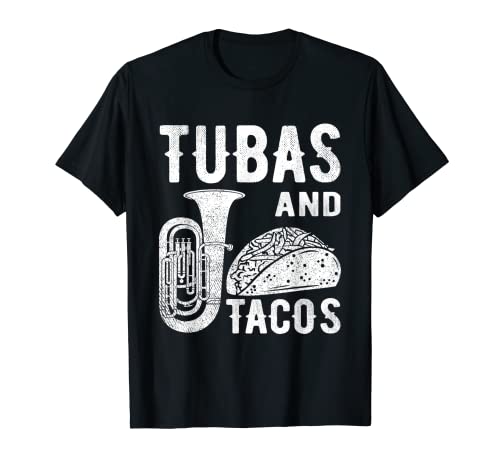 Tuba Player Marching Band Brass Instrument Taco Shells T-Shirt