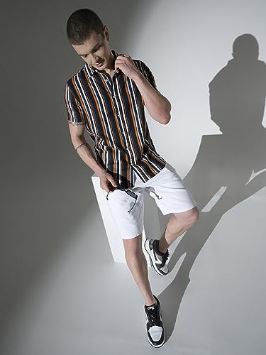 Image of Hubberholme Men's Rayon Relaxed Fit Printed Half Sleeve Resort Shirt
