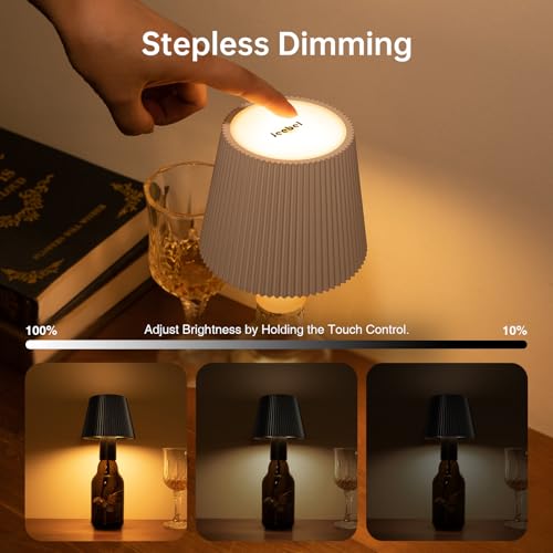Jeebel LED Bottle Light 5200 mAh Wireless RGB Bottle Lamp, Lampshade for Bottles with Touch Control Continuously Dimmable - Image 3