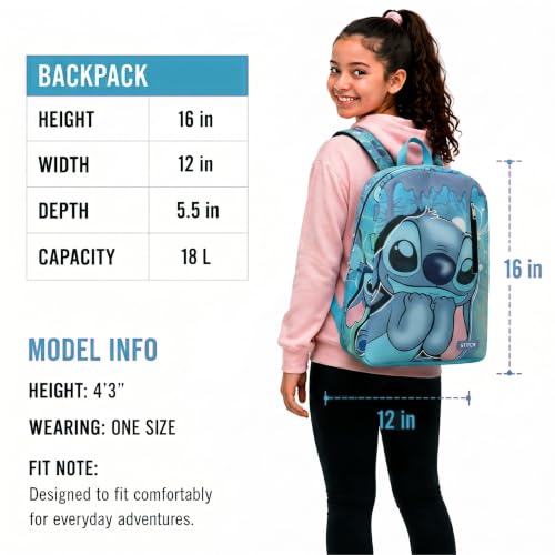 Fast Forward Stitch Girls 16 Inch School Backpack by Fast Forward - Used condition - Image 5