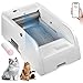 Caja de arena autolimpiante, Caja de arena automática mejorada para gatos con control de aplicación, Diseño abierto que atrae a los gatos de inmediato, Monitorea y llama a tu gato de forma remota