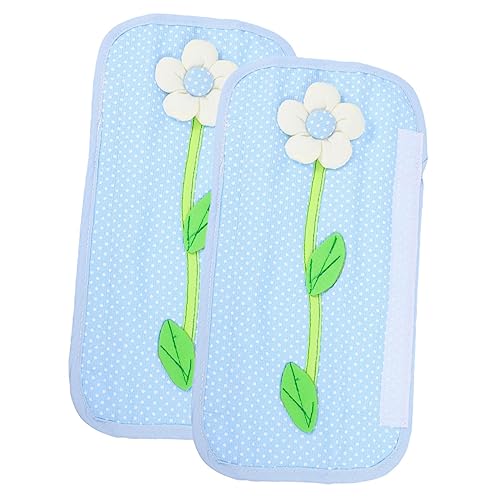 Tofficu 2 piezas Cubiertas para Manijas de Frigorífico Protección contra Frío y Estática Fundas Decorativas Azules para Electrodomésticos de Cocina Compatibles con Congeladores y