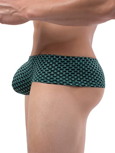 iKingsky Men's Sexy Cheeky Boxer Briefs Mini Cheek Thong Underwear Sporty Pouch T-back Under Panties for Men2