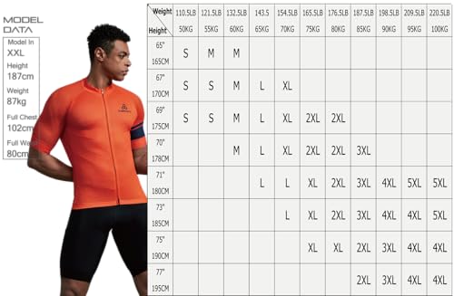 CEROTIPOLAR Men's Snug Fit AirCool Cycling Jersey Bike Shirts Orange by CEROTIPOLAR - Used condition - US$30.71