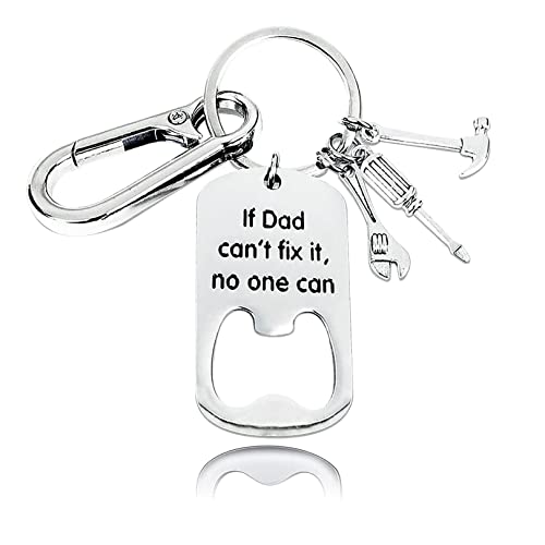 Father's Day Gifts for Dad - Dad Gifts from Son or Presents for Dads from Daughters -Dad Birthday Gifts，Dad Birthday Gifts，A Durable Dad Keyring with Gift Box Included，Christmas gift for dad