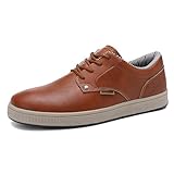 ANALEAF Mens Casual Oxfords Fashion Sneakers Soft Comfortable Lace-Up Dress Shoes