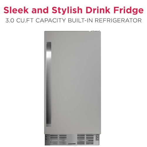 Frigidaire 3 Cu Ft Capacity built in fridge, under counter, frost free, Stainless Steel on Fridge.com