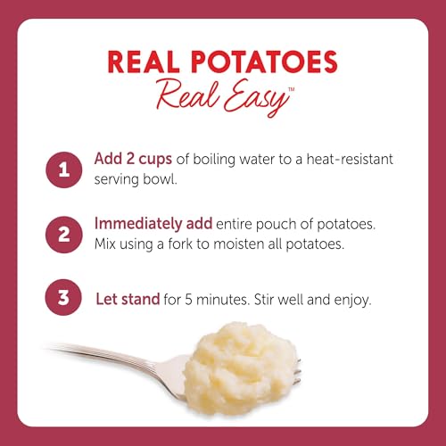 Idahoan Baby Reds Mashed Potatoes, Naturally Gluten-Free, 100% Real Idaho Potatoes, 4 servings per bag, 4.1 ounce (Pack of 10)