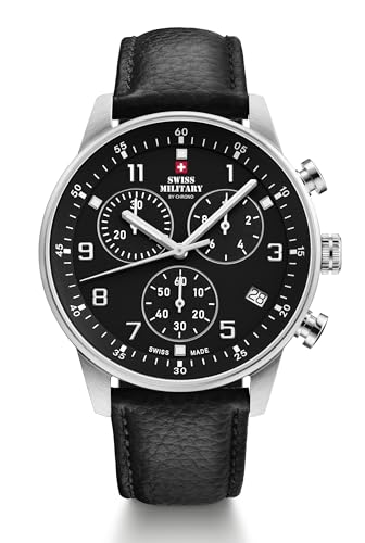 Montre chronographe à quartz avec bracelet en cuir élégant