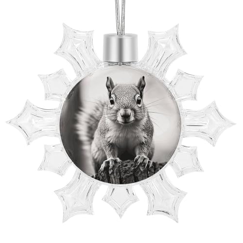 Décoration de Noël haut de gamme pendentif écureuil en aluminium 2024