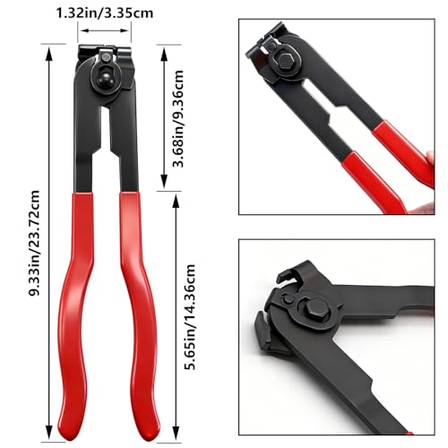 Aienxn CV Boot Clamp Plier with 10PCS 304 Stainless Steel Crimp Bands, 5PCS Small and 5PCS Large Universal Adjustable Drive Shaft Drive Shaft Joint Boot Crimp Clamps for Most Cars by Aienxn - Image 2