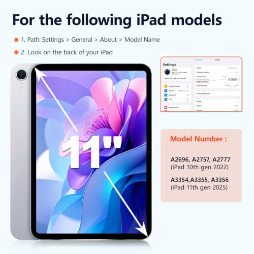 Image of Screen Protector for iPad 11th A16 2025 [11 Inch] / 10th Generation 2022 [10.9 Inch], Tempered Glass Compatible Case Friendly 2-Pack