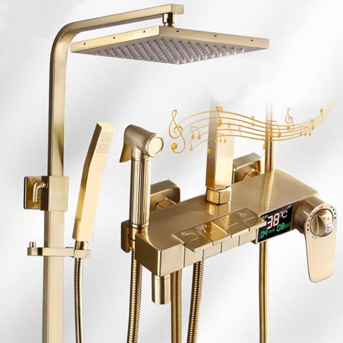 Système de douche thermostatique Murmé colonne de douche de pluie et mitigeur LWX
