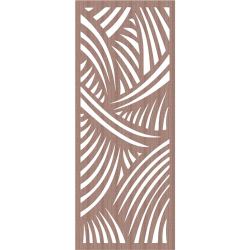 Image of 25 3 /8 inchW x 64 3 /8 inchH x 3 /8 inchT Chester Decorative Fretwork Wood Wall Panels, Walnut